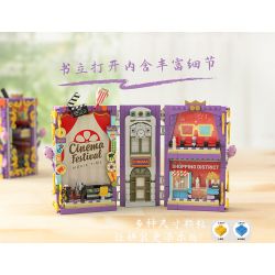 ZHEGAO 958002 RẠP CHIẾU PHIM THƯ LÝ bộ đồ chơi xếp lắp ráp ghép mô hình BOOK SHELF THE THEATER 929 khối