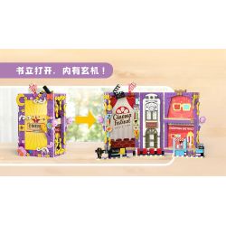 ZHEGAO 958002 RẠP CHIẾU PHIM THƯ LÝ bộ đồ chơi xếp lắp ráp ghép mô hình BOOK SHELF THE THEATER 929 khối