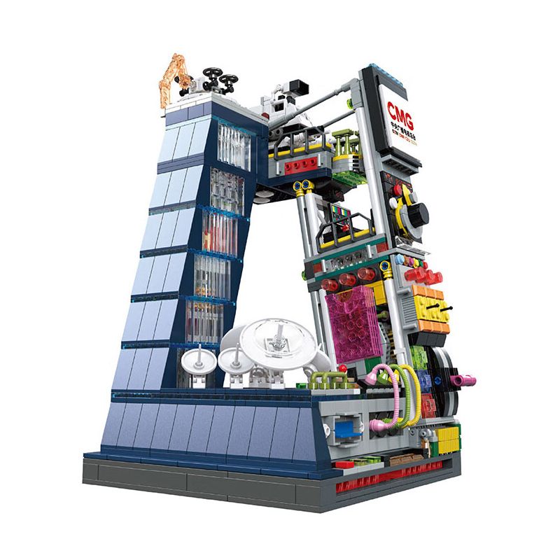 TAIWAN CULTURAL CREATION ZT-00321 00321 ZT00321 TRUNG TÂM NGHIÊN CỨU PHÁT TRIỂN VÀ ĐỔI MỚI ĐÀI THANH TRUYỀN HÌNH ƯƠNG QUỐC bộ đồ chơi xếp lắp ráp ghép mô hình City Thành Phố 1707 khối