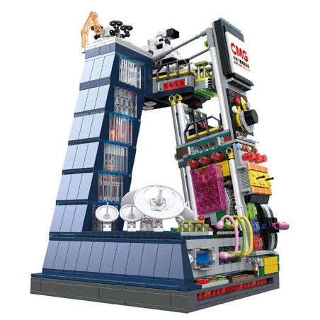 TAIWAN CULTURAL CREATION ZT-00321 00321 ZT00321 TRUNG TÂM NGHIÊN CỨU PHÁT TRIỂN VÀ ĐỔI MỚI ĐÀI THANH TRUYỀN HÌNH ƯƠNG QUỐC bộ đồ chơi xếp lắp ráp ghép mô hình City Thành Phố 1707 khối