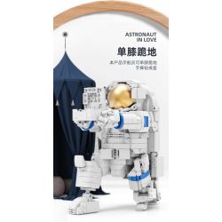  Qizhile E01001 Astronaut In Love Xếp hình lắp ráp ghép mô hình Yêu Phi Hành Gia 