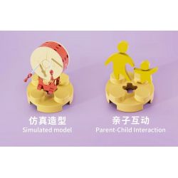 FORANGE FC8134 8134 NHẠC CỤ MINI 2.0 6 DÂN TỘC TRUYỀN THỐNG MANG PHONG CÁCH CỔ XƯA ĐÀN TỲ BÀ NHỊ TRỐNG ĐỎ TRANH SÁO BẦU BÍ bộ đồ chơi xếp lắp ráp ghép mô hình Creator Sáng Tạo 693 khối