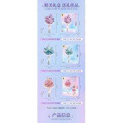 TOP TOY TC1124 1124 BÓ HOA QUÀ TẶNG LÃNG MẠN VĨNH CỬU VỚI TRÁI TIM NGẬP TRÀN BƯỚM bộ đồ chơi xếp lắp ráp ghép mô hình Arts & Crafts 800 khối