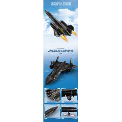 REOBRIX 33041 TIÊM KÍCH TẦM XA BLACKBIRD SR-71 bộ đồ chơi xếp lắp ráp ghép mô hình Military Army SR-71 BLACKBIRD Quân Sự Bộ Đội 1775 khối