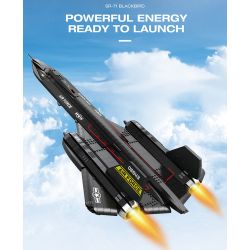 REOBRIX 33041 TIÊM KÍCH TẦM XA BLACKBIRD SR-71 bộ đồ chơi xếp lắp ráp ghép mô hình Military Army SR-71 BLACKBIRD Quân Sự Bộ Đội 1775 khối