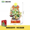 AREA-X AB0065 0065 SPONGEBOB SQUAREPANTS CÂY GIÁNG SINH NGÔI SAO VUI VẺ bộ đồ chơi xếp lắp ráp ghép mô hình Creator Sáng Tạo