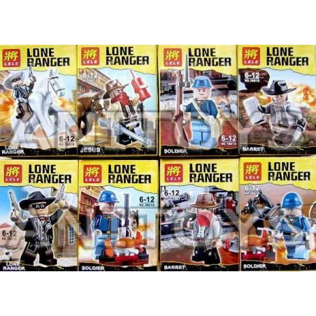 LELE 78010 NHÂN VẬT NHỎ LONE RANGER bộ đồ chơi xếp lắp ráp ghép mô hình Collectable Minifigures Búp Bê Sưu Tầm