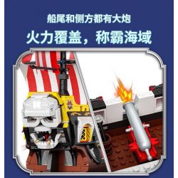 ZHEGAO 653007 TÀU CƯỚP BIỂN RÂU ĐEN bộ đồ chơi xếp lắp ráp ghép mô hình Pirates Of The Caribbean BLACKBEARD PIRATESHIP Cướp Biển Vùng Caribe 1036 khối
