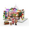 LUMIBRICKS FUNWHOLE F9055 9055 QUẦY BÁO GIÁNG SINH bộ đồ chơi xếp lắp ráp ghép mô hình Creator CHRISTMAS NEWSSTAND Sáng Tạo 718 khối