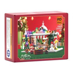 LUMIBRICKS FUNWHOLE F9055 9055 QUẦY BÁO GIÁNG SINH bộ đồ chơi xếp lắp ráp ghép mô hình Creator CHRISTMAS NEWSSTAND Sáng Tạo 718 khối