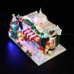 LUMIBRICKS FUNWHOLE F9055 9055 QUẦY BÁO GIÁNG SINH bộ đồ chơi xếp lắp ráp ghép mô hình Creator CHRISTMAS NEWSSTAND Sáng Tạo 718 khối