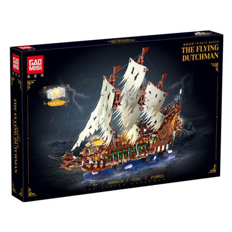 GAOMISI T2141 2141 TÀU CƯỚP BIỂN NGƯỜI HÀ LAN BAY bộ đồ chơi xếp lắp ráp ghép mô hình Pirates Of The Caribbean THE FLYING DUTCHMAN Cướp Biển Vùng Caribe 2159 khối
