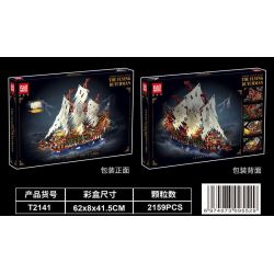GAOMISI T2141 2141 TÀU CƯỚP BIỂN NGƯỜI HÀ LAN BAY bộ đồ chơi xếp lắp ráp ghép mô hình Pirates Of The Caribbean THE FLYING DUTCHMAN Cướp Biển Vùng Caribe 2159 khối