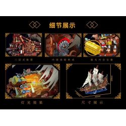 GAOMISI T2141 2141 TÀU CƯỚP BIỂN NGƯỜI HÀ LAN BAY bộ đồ chơi xếp lắp ráp ghép mô hình Pirates Of The Caribbean THE FLYING DUTCHMAN Cướp Biển Vùng Caribe 2159 khối