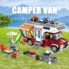 GAOMISI T2108 2108 XE CẮM TRẠI bộ đồ chơi xếp lắp ráp ghép mô hình City CAMPER VAN Thành Phố 924 khối