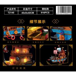 GAOMISI T2140 2140 TÀU CƯỚP BIỂN bộ đồ chơi xếp lắp ráp ghép mô hình Pirates Of The Caribbean PIRATE SHIP Cướp Biển Vùng Caribe 916 khối