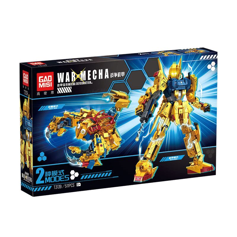 GAOMISI T3139 3139 BIẾN HÌNH MECHA CHIẾN TRANH bộ đồ chơi xếp lắp ráp ghép mô hình WAR MECHA 511 khối
