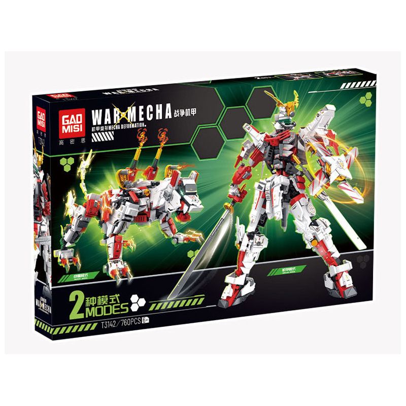 GAOMISI T3142 3142 BIẾN HÌNH MECHA CHIẾN TRANH bộ đồ chơi xếp lắp ráp ghép mô hình WAR MECHA 760 khối