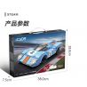 CADA DOUBLEE C51076 51076 BÃO XANH VÀ CAM 1:20 (PORSCHE 917K) tỷ lệ 1:20 bộ đồ chơi xếp lắp ráp ghép mô hình Speed Champions Racing Cars AZURE STORM Đua Xe Công Thức 266 khối