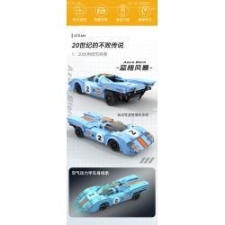 CADA DOUBLEE C51076 51076 BÃO XANH VÀ CAM 1:20 (PORSCHE 917K) tỷ lệ 1:20 bộ đồ chơi xếp lắp ráp ghép mô hình Speed Champions Racing Cars AZURE STORM Đua Xe Công Thức 266 khối