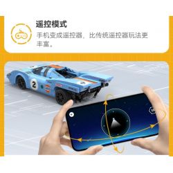 CADA DOUBLEE C51076 51076 BÃO XANH VÀ CAM 1:20 (PORSCHE 917K) tỷ lệ 1:20 bộ đồ chơi xếp lắp ráp ghép mô hình Speed Champions Racing Cars AZURE STORM Đua Xe Công Thức 266 khối