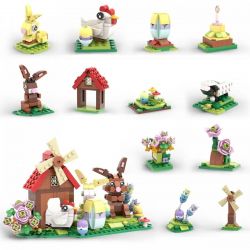 MorkModel 031012 Mork Model 031012 TRANG VIÊN THỎ PHỤC SINH bộ đồ chơi xếp lắp ráp ghép mô hình Creator EASTER BUNNY MANOR Sáng Tạo 665 khối