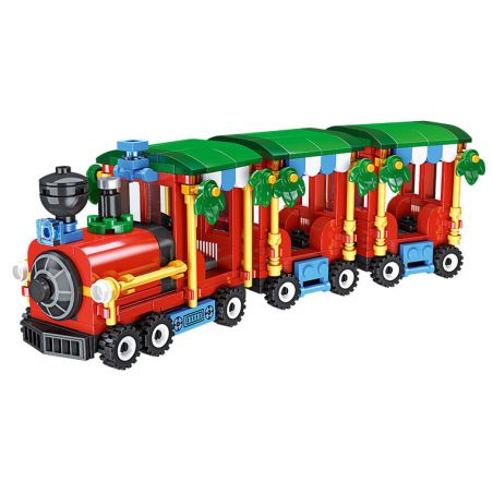 JIESTAR 59145 CHUYẾN TÀU GIÁNG SINH bộ đồ chơi xếp lắp ráp ghép mô hình Creator Sáng Tạo 385 khối