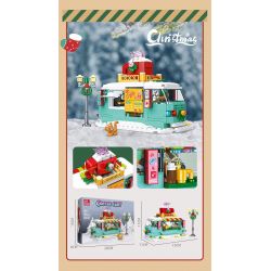 JIESTAR 59147 XE CÀ PHÊ GIÁNG SINH bộ đồ chơi xếp lắp ráp ghép mô hình Creator Sáng Tạo 327 khối