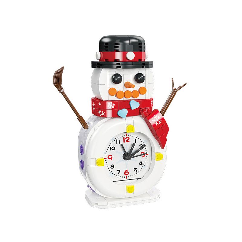 JIESTAR JJ9189 9189 ĐỒNG HỒ NGƯỜI TUYẾT bộ đồ chơi xếp lắp ráp ghép mô hình Creator SNOWMAN CLOCK Sáng Tạo 343 khối