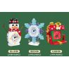 JIESTAR JJ9189 9189 ĐỒNG HỒ NGƯỜI TUYẾT bộ đồ chơi xếp lắp ráp ghép mô hình Creator SNOWMAN CLOCK Sáng Tạo 343 khối