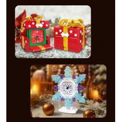 JIESTAR JJ9190 9190 ĐỒNG HỒ BÔNG TUYẾT bộ đồ chơi xếp lắp ráp ghép mô hình Creator SNOW CLOCK Sáng Tạo 392 khối