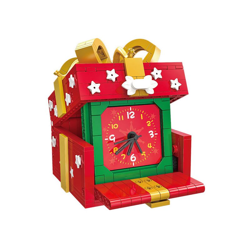 JIESTAR JJ9191 9191 ĐỒNG HỒ QUÀ TẶNG bộ đồ chơi xếp lắp ráp ghép mô hình Creator GIFT BOX CLOCK Sáng Tạo 403 khối