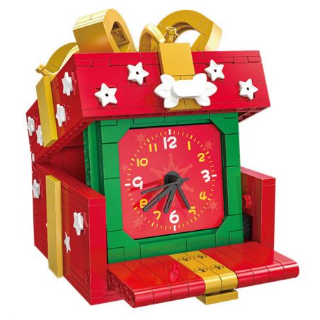 JIESTAR JJ9191 9191 ĐỒNG HỒ QUÀ TẶNG bộ đồ chơi xếp lắp ráp ghép mô hình Creator GIFT BOX CLOCK Sáng Tạo 403 khối