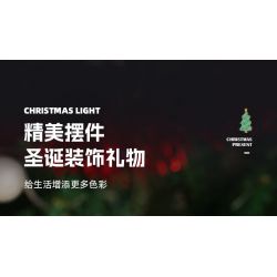 JIESTAR JJ9116 9116 BÓNG ĐÈN GIÁNG SINH CHUYẾN TÀU bộ đồ chơi xếp lắp ráp ghép mô hình Creator CHRISTMAS LIGHT CHRISTMAS TRAIN Sáng Tạo 113 khối