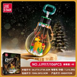 JIESTAR JJ9117 9117 BÓNG ĐÈN GIÁNG SINH NAI SỪNG TẤM bộ đồ chơi xếp lắp ráp ghép mô hình Creator CHRISTMAS LIGHT CHRISTMAS ELK Sáng Tạo 106 khối