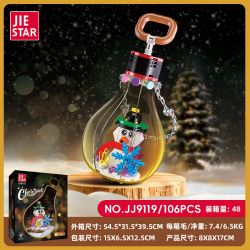 JIESTAR JJ9119 9119 BÓNG ĐÈN GIÁNG SINH NGƯỜI TUYẾT bộ đồ chơi xếp lắp ráp ghép mô hình Creator CHRISTMAS LIGHT CHRISTMAS SNOWMAN Sáng Tạo 106 khối