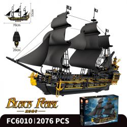 FORANGE FC6010 6010 TÀU CƯỚP BIỂN NGỌC TRAI ĐEN bộ đồ chơi xếp lắp ráp ghép mô hình Pirates Of The Caribbean BLACK PEAEL Cướp Biển Vùng Caribe 2076 khối