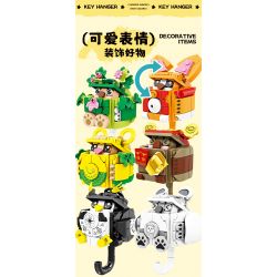 Bozhi 81143 MÓC TREO CHÌA KHÓA THÚ VỊ 6 CƯNG DỄ THƯƠNG HEDGEHOG BERRY CAPIBARA HAMSTER TUANTUAN WHITE BEAR NUOMI PENGUIN DUDE CORGI BEAN BAG bộ đồ chơi xếp lắp ráp ghép mô hình Gear FUN KEY HANGING Đồ Lắp Ghép 729 khối