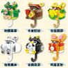 Bozhi 81143 MÓC TREO CHÌA KHÓA THÚ VỊ 6 CƯNG DỄ THƯƠNG HEDGEHOG BERRY CAPIBARA HAMSTER TUANTUAN WHITE BEAR NUOMI PENGUIN DUDE CORGI BEAN BAG bộ đồ chơi xếp lắp ráp ghép mô hình Gear FUN KEY HANGING Đồ Lắp Ghép 729 khối