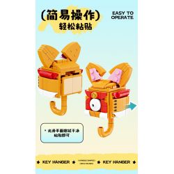 Bozhi 81143 MÓC TREO CHÌA KHÓA THÚ VỊ 6 CƯNG DỄ THƯƠNG HEDGEHOG BERRY CAPIBARA HAMSTER TUANTUAN WHITE BEAR NUOMI PENGUIN DUDE CORGI BEAN BAG bộ đồ chơi xếp lắp ráp ghép mô hình Gear FUN KEY HANGING Đồ Lắp Ghép 729 khối