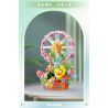 Bozhi 81138 HỘP NHẠC THIÊN ĐƯỜNG ĐẦY MÀU SẮC bộ đồ chơi xếp lắp ráp ghép mô hình FLOWER FERRIS WHEEL MUSIC BOX 364 khối