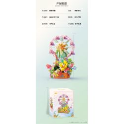 Bozhi 81138 HỘP NHẠC THIÊN ĐƯỜNG ĐẦY MÀU SẮC bộ đồ chơi xếp lắp ráp ghép mô hình FLOWER FERRIS WHEEL MUSIC BOX 364 khối