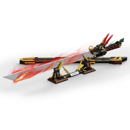 Bozhi 88047 THANH KIẾM ĂN RỒNG NGỌC ĐEN bộ đồ chơi xếp lắp ráp ghép mô hình WEAPON 998 khối