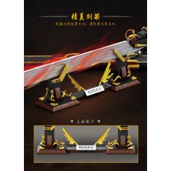 Bozhi 88047 THANH KIẾM ĂN RỒNG NGỌC ĐEN bộ đồ chơi xếp lắp ráp ghép mô hình WEAPON 998 khối