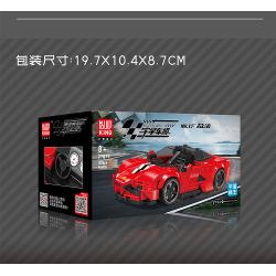 MouldKing 27075 Mould King 27075 LF RAFA (FERRARI RAFA) bộ đồ chơi xếp lắp ráp ghép mô hình Racers LAFERRARI Đua Tốc Độ 374 khối