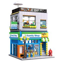 JIESTAR 89117 CỬA HÀNG TIỆN LỢI GIA ĐÌNH bộ đồ chơi xếp lắp ráp ghép mô hình Creator FAMILY SHOP Sáng Tạo 1310 khối