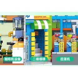 JIESTAR 89117 CỬA HÀNG TIỆN LỢI GIA ĐÌNH bộ đồ chơi xếp lắp ráp ghép mô hình Creator FAMILY SHOP Sáng Tạo 1310 khối