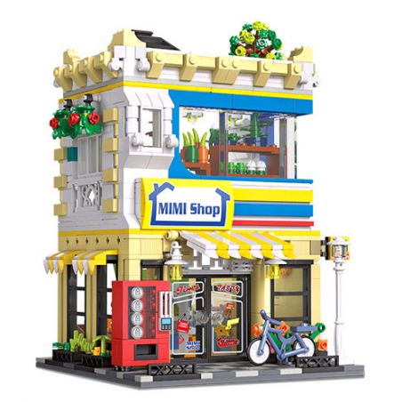 JIESTAR 89116 CỬA HÀNG TIỆN LỢI MINI bộ đồ chơi xếp lắp ráp ghép mô hình Creator MINI SHOP Sáng Tạo 1389 khối