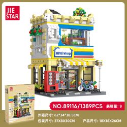 JIESTAR 89116 CỬA HÀNG TIỆN LỢI MINI bộ đồ chơi xếp lắp ráp ghép mô hình Creator MINI SHOP Sáng Tạo 1389 khối