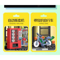 JIESTAR 89116 CỬA HÀNG TIỆN LỢI MINI bộ đồ chơi xếp lắp ráp ghép mô hình Creator MINI SHOP Sáng Tạo 1389 khối